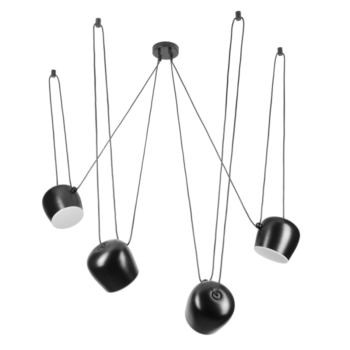 Step into Design Lampa wisząca BENNA-4 czarna