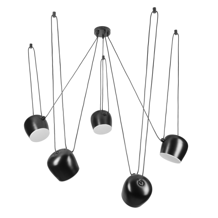 Step into Design Lampa wisząca BENNA-5 czarna