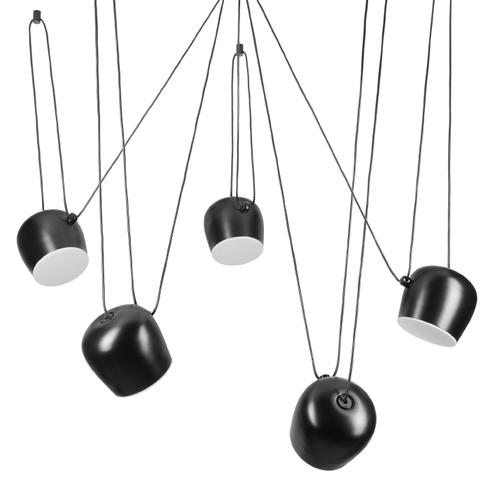 Step into Design Lampa wisząca BENNA-5 czarna