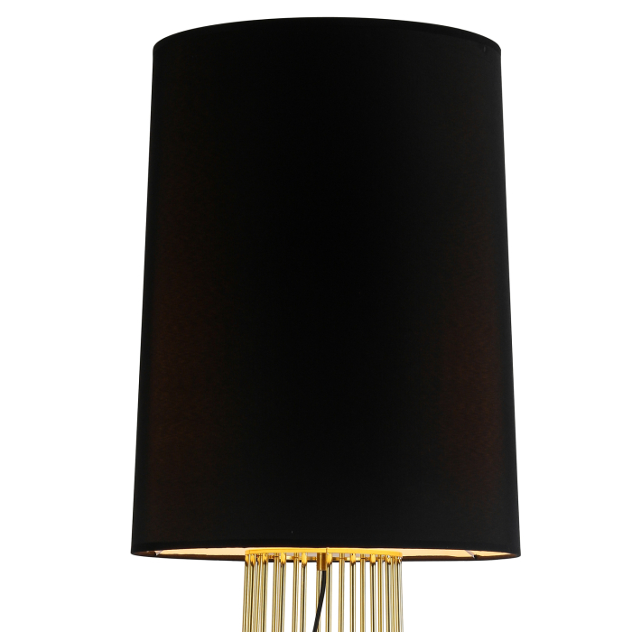 Step into Design Lampa podłogowa FILO-2 czarno - złota 156 cm