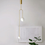 Step into Design Lampa wisząca LOOP złota 123 cm