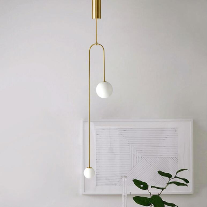 Step into Design Lampa wisząca LOOP złota 123 cm