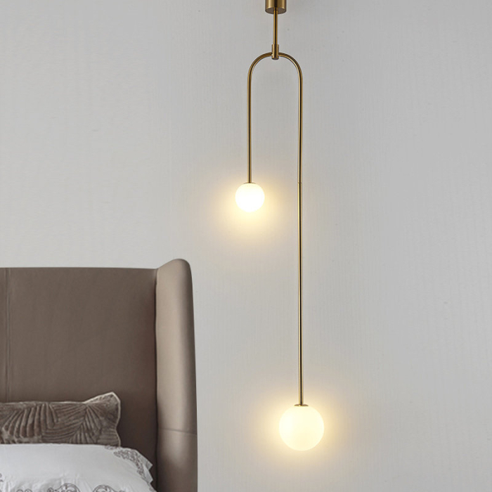 Step into Design Lampa wisząca LOOP złota 123 cm