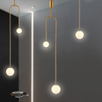 Step into Design Lampa wisząca LOOP złota 123 cm