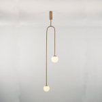 Step into Design Lampa wisząca LOOP złota 123 cm