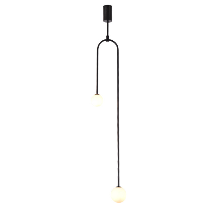 Step into Design Lampa wisząca LOOP czarna 123 cm