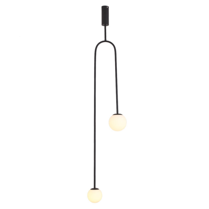 Step into Design Lampa wisząca LOOP czarna 123 cm