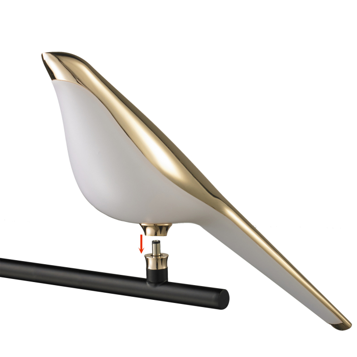 Step into Design Lampa ścienna TIT LED złoto-czarna 21 cm