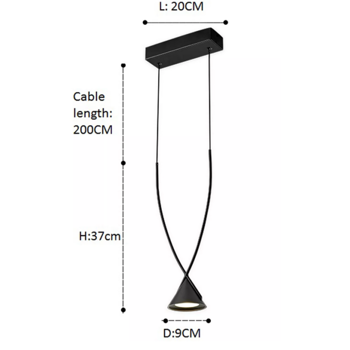 Step into Design Lampa wisząca MIA LED czarna 15,5 cm