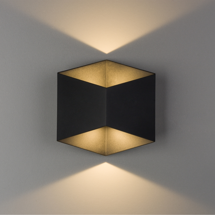 Nowodvorski TRIANGLES LED Zewnętrzna Ścienna Natynkowa Max moc 2x5W LED IP54 Czarny 8142