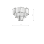 Nowodvorski CRISTAL M Sufitowa Plafon Max moc 60W E14  Transparentny 7627