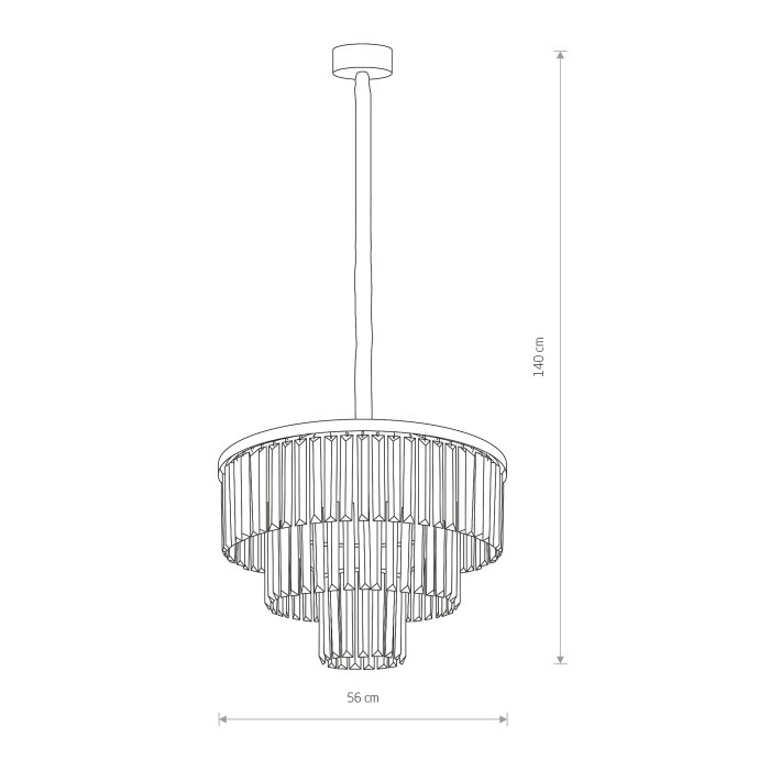 Nowodvorski CRISTAL M Sufitowa Żyrandol Max moc 40W E14  Transparentny 7617