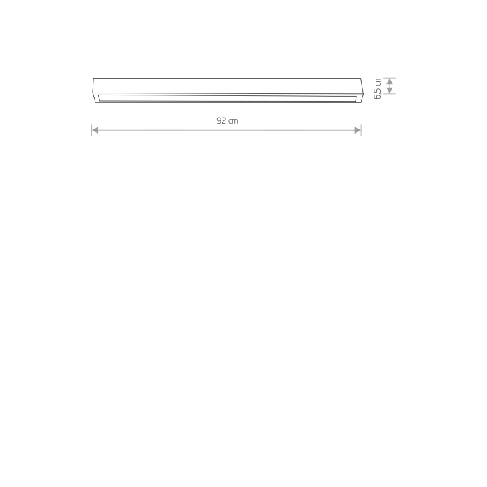 Nowodvorski STRAIGHT CEILING LED M Sufitowa Plafon Max moc 16W LED TUBE T8  Biały 7558