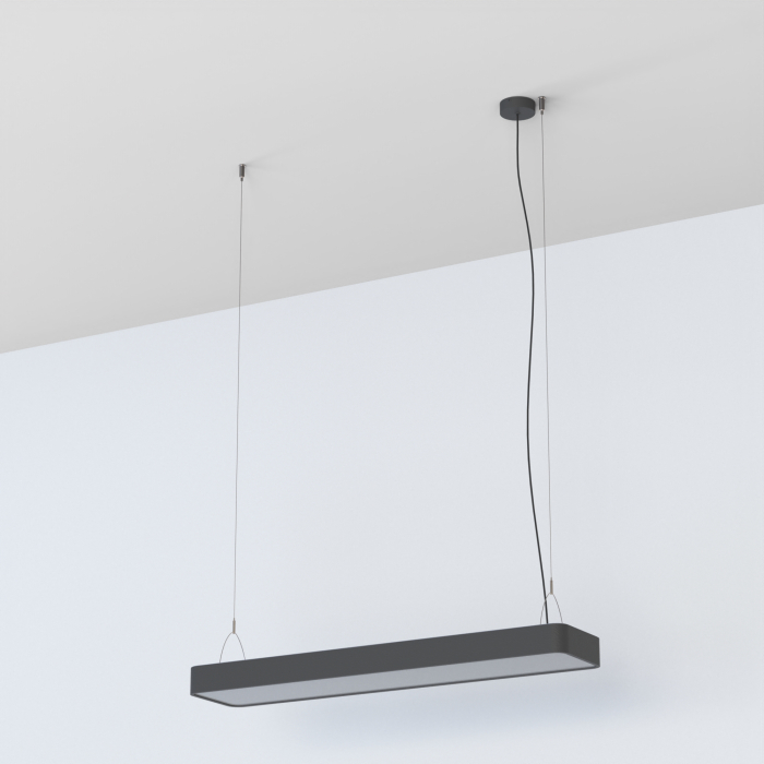 Nowodvorski SOFT LED 90X20 Sufitowa Wisząca Max moc 16W LED TUBE T8  Grafitowy 7532