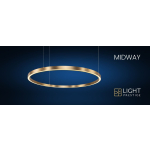 Light Prestige Midway Lampa wisząca LED 1x65W złoty błyszczący LP-033/1P XL GD Shiny