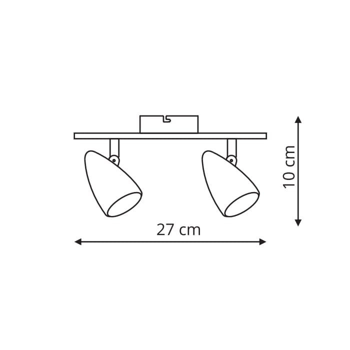 Light Prestige Cortino LED 2x5W czarny LP-2638/2W