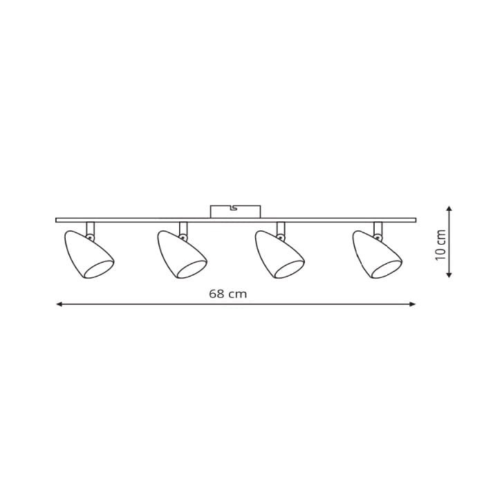 Light Prestige Cortino LED 4x5W czarny LP-2638/4W