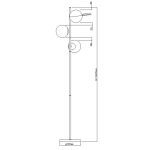 Light Prestige Dorado Podłogowa E14 3x40W czarny/biały LP-002/3F BK