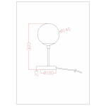 Light Prestige Dorado Biurkowa E14 1x40W czarny/biały LP-002/1T S BK