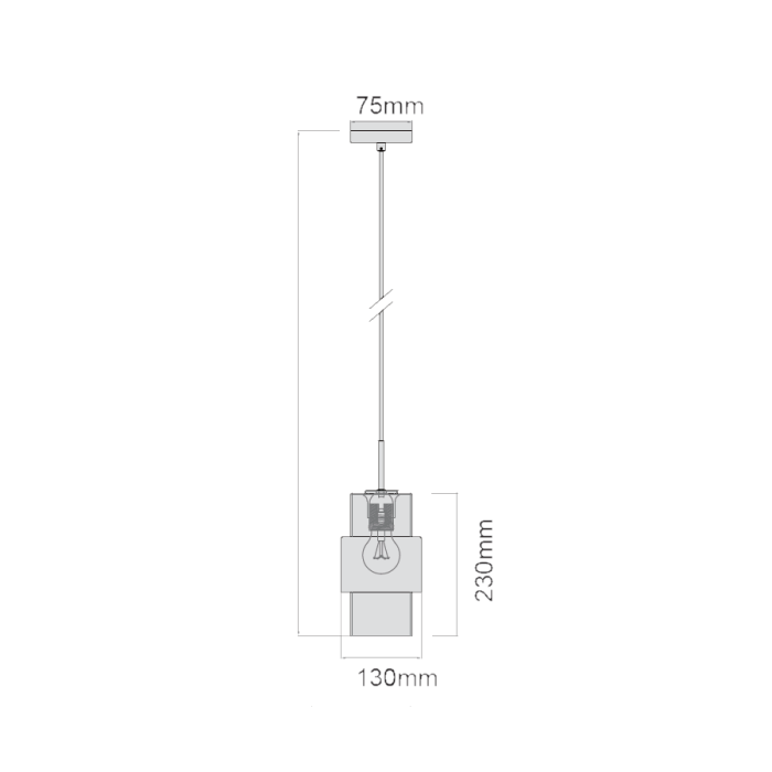 Light Prestige Miele Lampa wisząca E27 1x40W dymny/złoty LP-866/1P L SM/GD