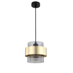 Light Prestige Miele Lampa wisząca E27 1x40W dymny/złoty LP-866/1P SM/GD