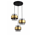 Light Prestige Miele Lampa wisząca E27 3x40W dymny/złoty LP-866/3P SM/GD