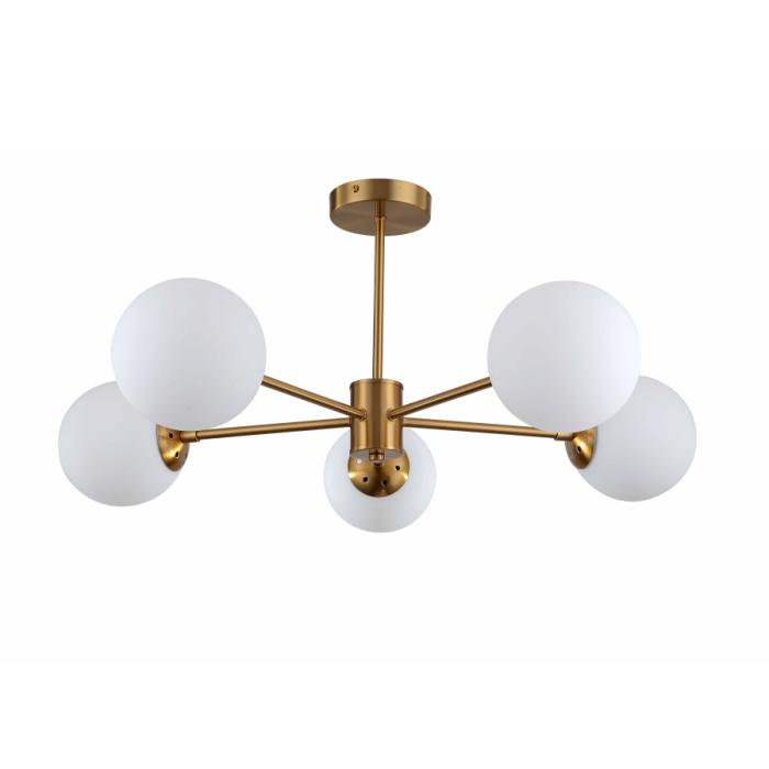 Light Prestige Roma Lampa wisząca E14 5x40W złoty/biały LP-1345/5P GD