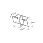 Light Prestige Frame Plafon LED 60W 3000K 1660lm czarny LP-980/3D3 BK