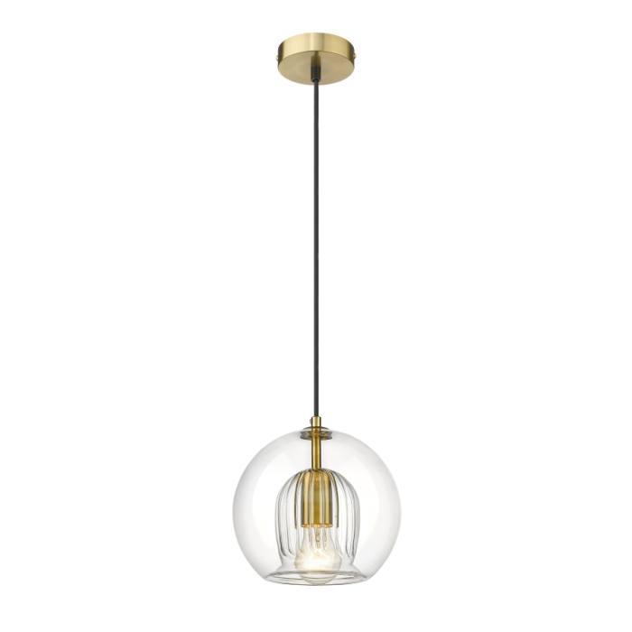 Light Prestige Arette Lampa wisząca E27 1x40W transparentny/złoty LP-133/1P