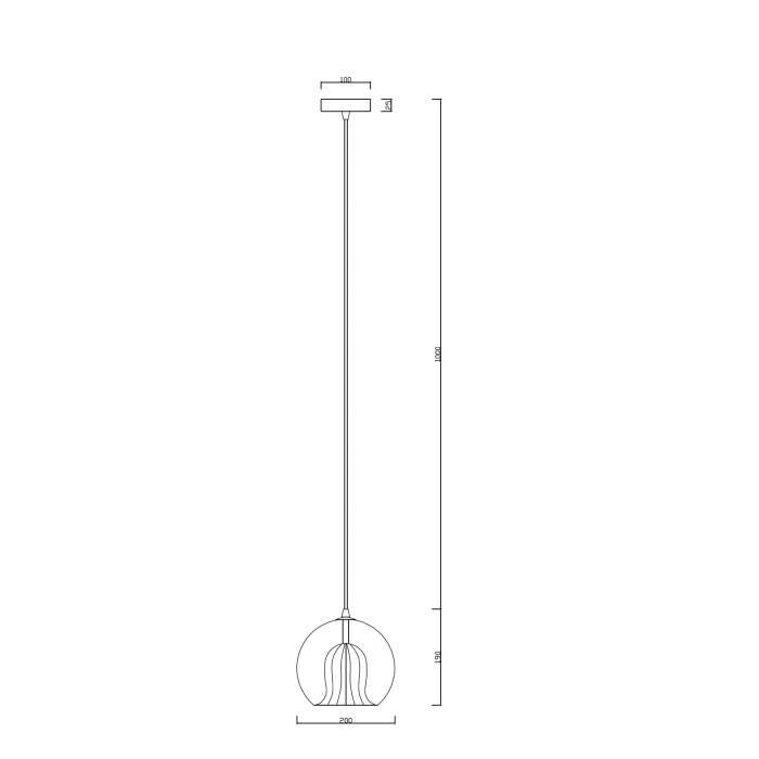 Light Prestige Arette Lampa wisząca E27 1x40W transparentny/złoty LP-133/1P