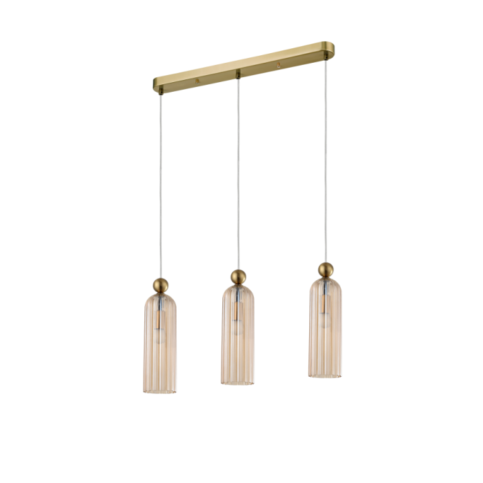 Light Prestige Piega Lampa wisząca E14 3x40W amber/złoty LP-939/3L amber