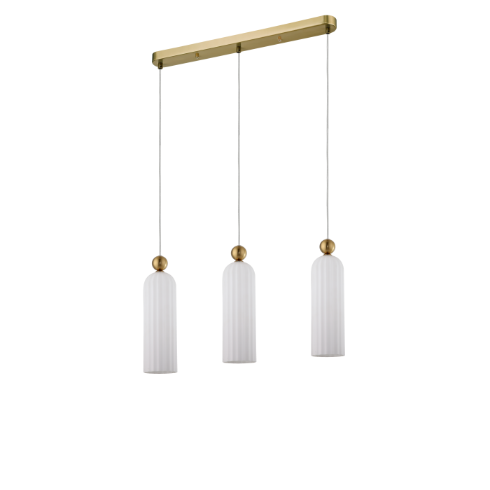 Light Prestige Piega Lampa wisząca E14 3x40W biały/złoty LP-939/3L white