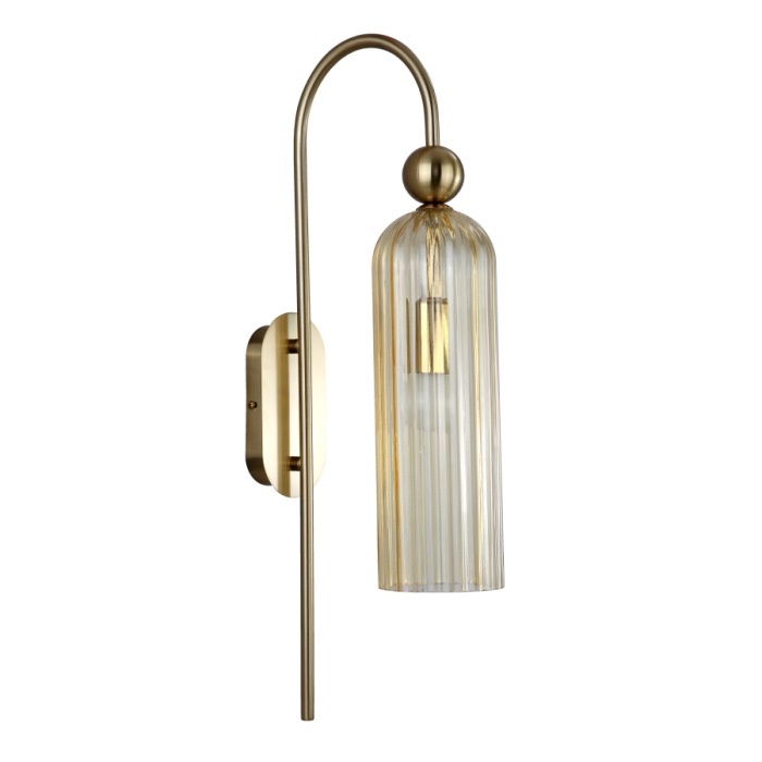 Light Prestige Piega Kinkiet E14 1x40W amber/złoty LP-939/1W amber