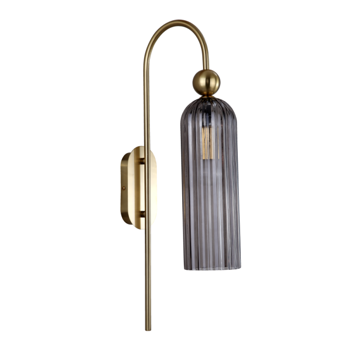 Light Prestige Piega Kinkiet E14 1x40W dymny/złoty LP-939/1W smoked