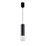 Light Prestige Manacor Lampa wisząca GU10 1x50W czarny/transparentny LP-232/1P BK