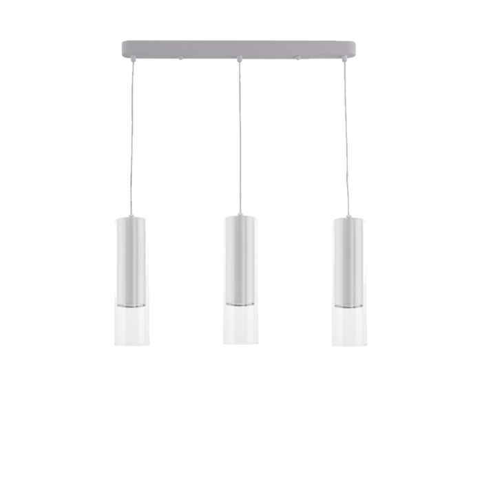Light Prestige Manacor Lampa wisząca GU10 3x50W biały/transparentny LP-232/3L WH
