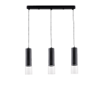Light Prestige Manacor Lampa wisząca GU10 3x50W czarny/transparentny LP-232/3L BK