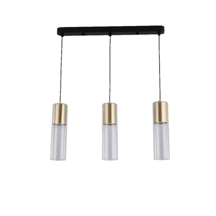 Light Prestige Manacor Lampa wisząca GU10 3x50W złoty/transparentny LP-232/3L GD