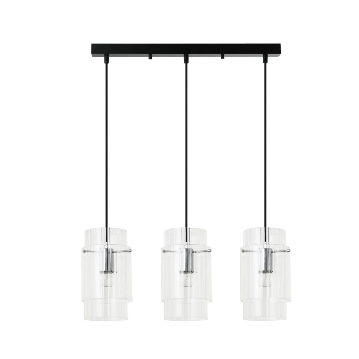 Light Prestige Savona Lampa wisząca E27 3x40W transparentny/srebrny LP-707/3L