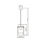 Light Prestige Savona Lampa wisząca E27 1x1W transparentny/srebrny LP-707/1P