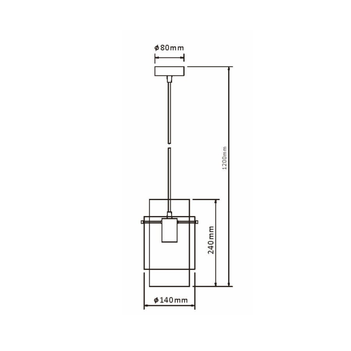 Light Prestige Savona Lampa wisząca E27 1x1W transparentny/srebrny LP-707/1P