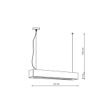 Light Prestige Ibros lampa wisząca biała średnia 18W 3000K IP20 LP-7001/1P 20 WH-63 18/3 1xLED biały