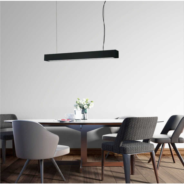 Light Prestige Ibros lampa wisząca czarna duża 24W 3000K IP20 LP-7001/1P 20 BK-93 24/3 1xLED czarny