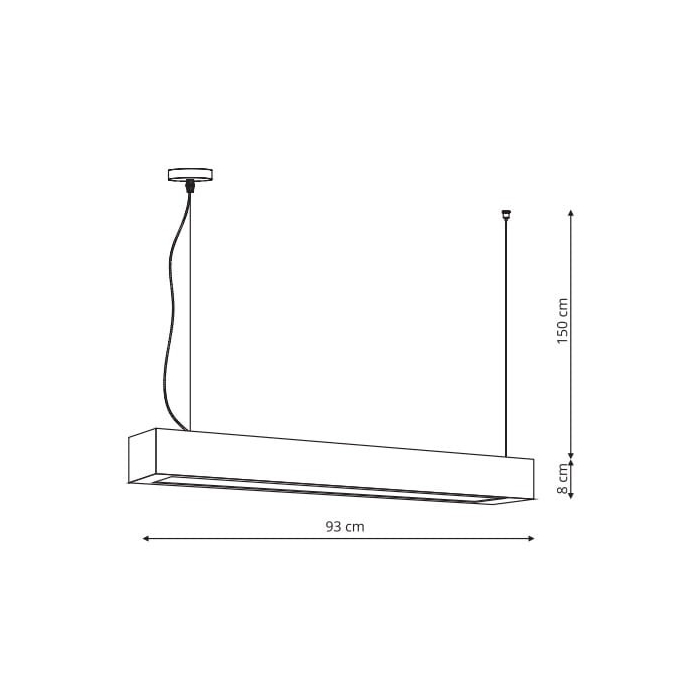 Light Prestige Ibros lampa wisząca czarna duża 24W 3000K IP20 LP-7001/1P 20 BK-93 24/3 1xLED czarny