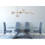 Light Prestige Alisa lampa wisząca czarna białe kulki LP-005/6P BK/WH 6xE14 czarny / biały