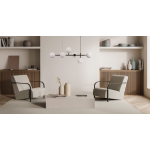 Light Prestige Alisa lampa wisząca czarna białe kulki LP-005/6P BK/WH 6xE14 czarny / biały