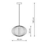 Light Prestige Treviso lampa wisząca mała czarna 3000K LP-798/1P S3 BK 1xLED czarny