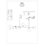 Light Prestige Alisa lampa wisząca białe kulki LP-005/6P WH 6xE14 złoty / biały