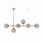 Light Prestige Alisa lampa wisząca transparentne kulki LP-005/6P TR 6xE14 złoty / transparentny