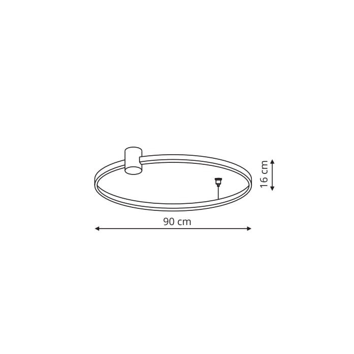 Light Prestige Ring plafon L czarny 4000K LP-909/1C 4L BK 1 xLED czarny